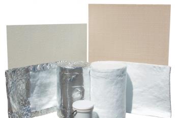 Materassini fibra ceramica, collante per fibre